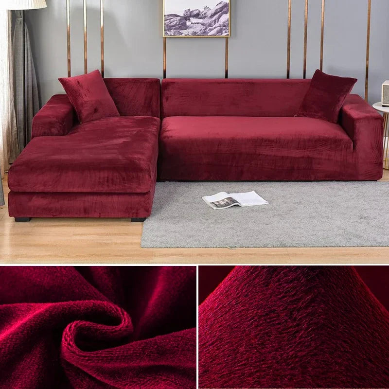 Premium Stretch-Samt Sofabezug
