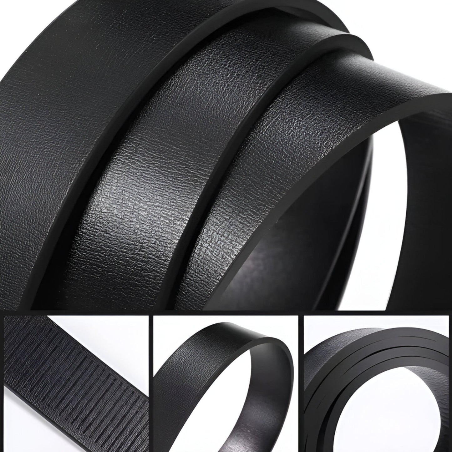 Klassischer Leder Gürtel Herren aus PU-Leder mit Zinklegierungsschnalle – Ideales Accessoire für formelle und lässige Anlässe-5