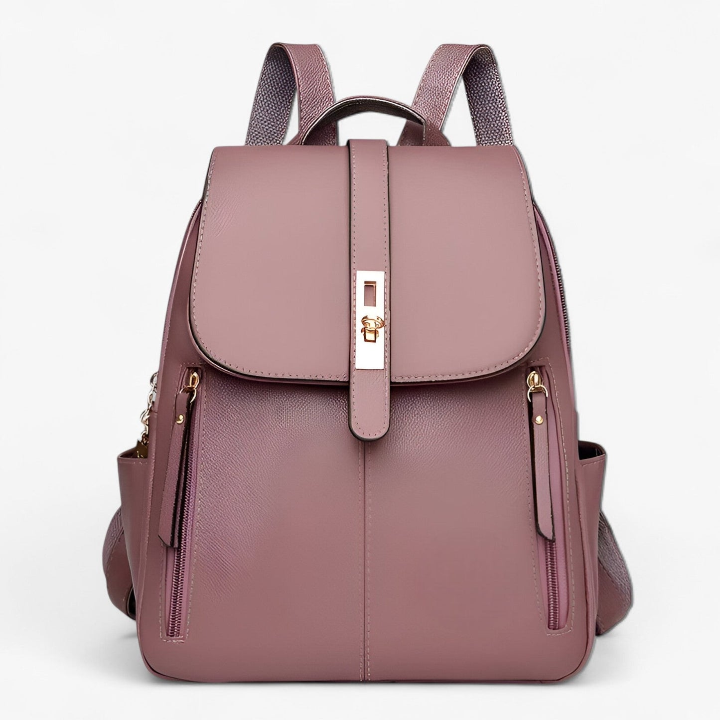 Eleganter Lederrucksack für Damen – Modern und Geräumig, Ideal für Alltag und Reisen, Verstellbare Schultergurte, Schwarz/Braun 5