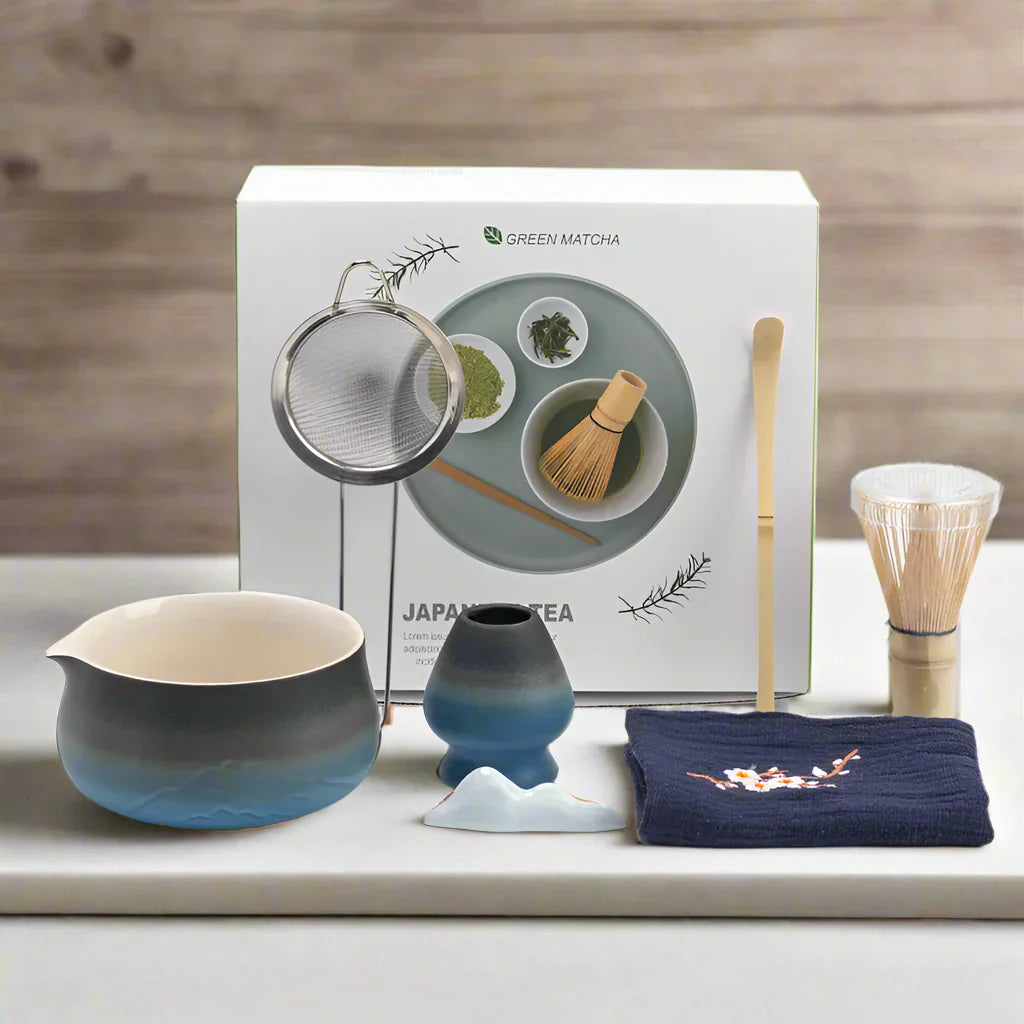 Authentisches Japanisches Matcha Tee Set aus Keramik mit Bambus Schneebesen – Ideal als Tee Geschenkset für Teeliebhaber 2