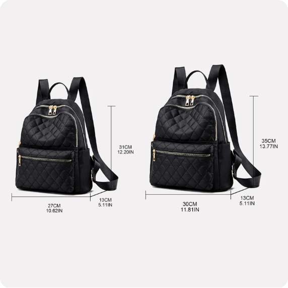 Leichter Nylon Rucksack Damen – Wasserdicht, Praktisch für Reisen, Mehrere Fächer, Stilvoll und Funktional 5