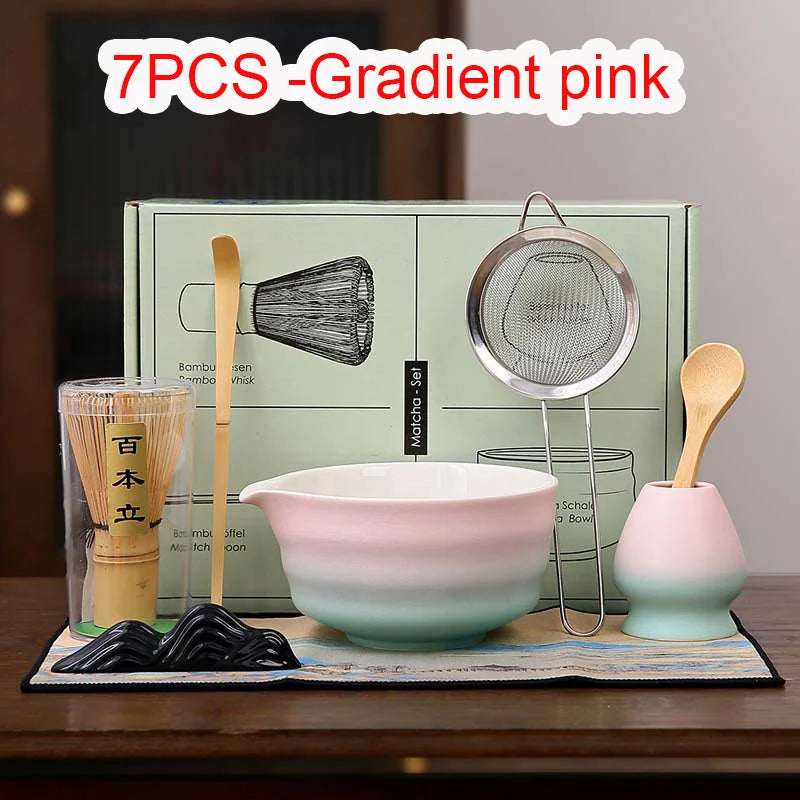 Variant image for Matcha Tee Set mit Bambus und Keramik – Teezubereitung Kit für authentische Teeerlebnisse, 2 oder 7 Teile-4