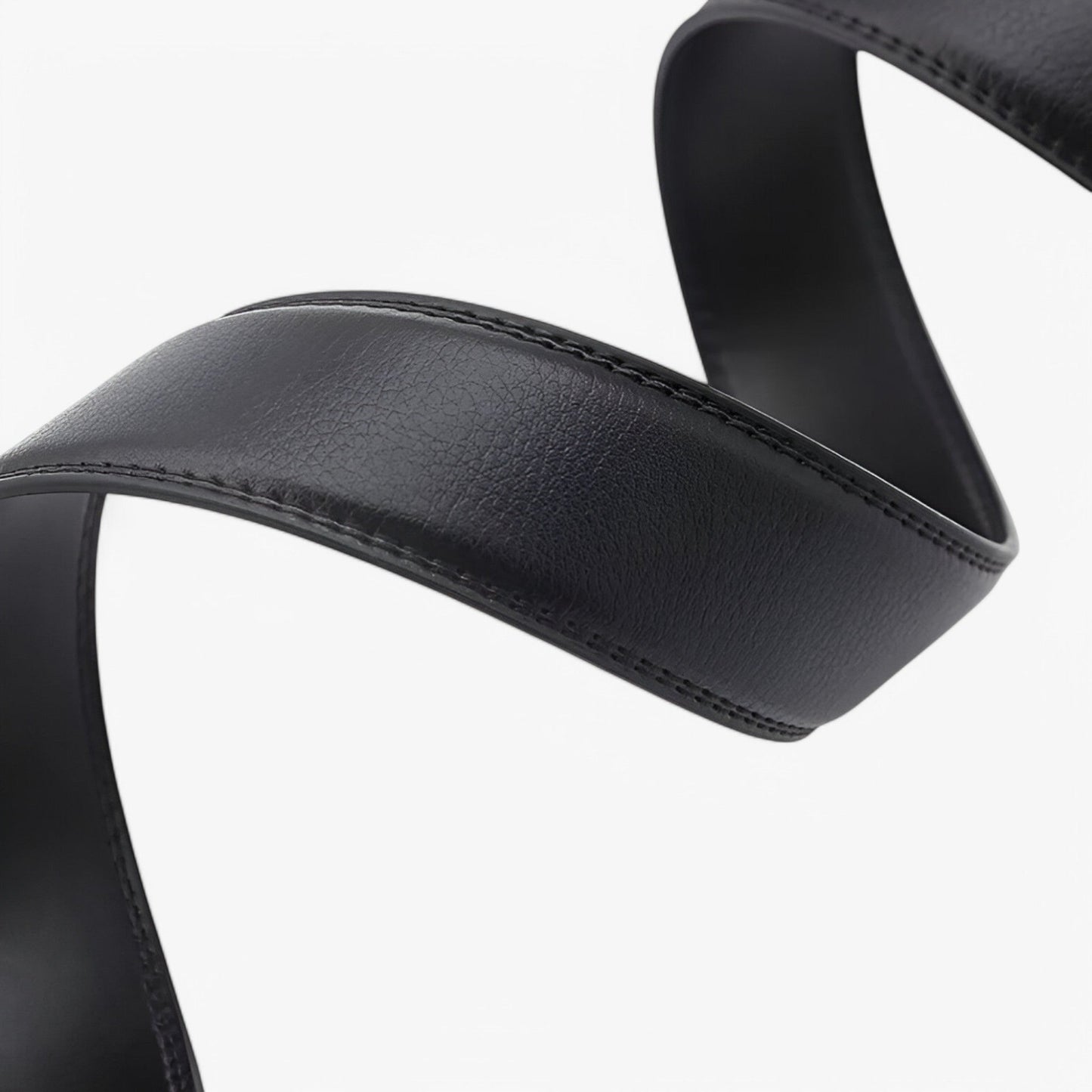 Eleganter Herrengürtel aus echtem Leder mit Automatischer Schleife – Schwarz, 3,5 cm Breit, Ideal für Business und Freizeit-5