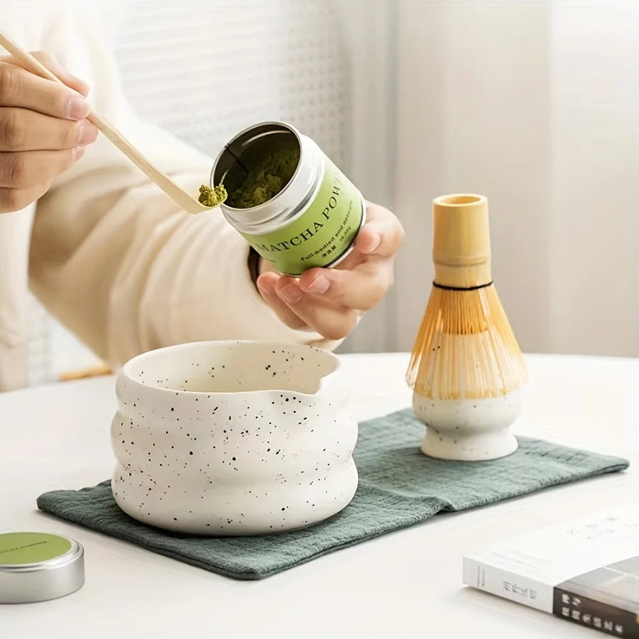 Authentische Japanische Matcha-Schüssel aus Keramik – 4,5 Zoll für Perfekte Tee-Zubereitung im Traditionellen Design 4