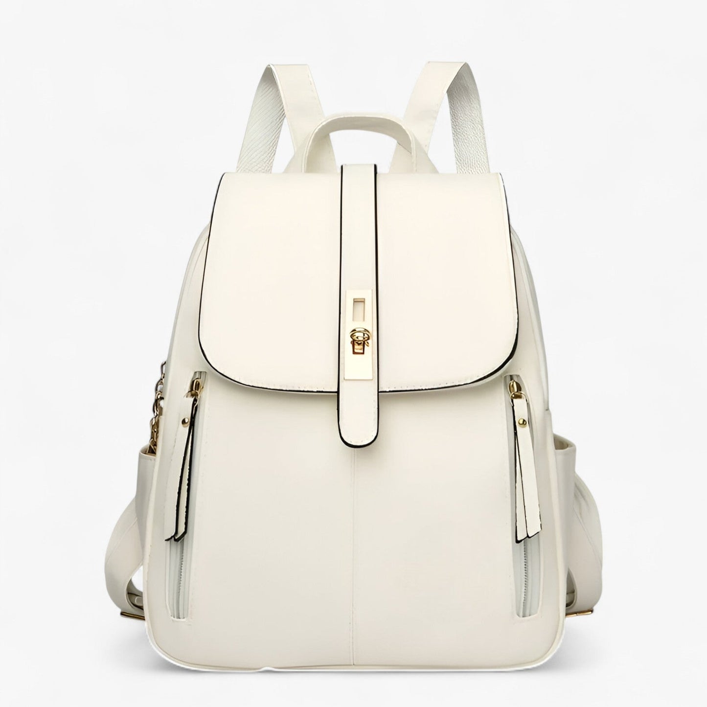 Variant image for Eleganter Lederrucksack für Damen – Modern und Geräumig, Ideal für Alltag und Reisen, Verstellbare Schultergurte, Schwarz/Braun-2