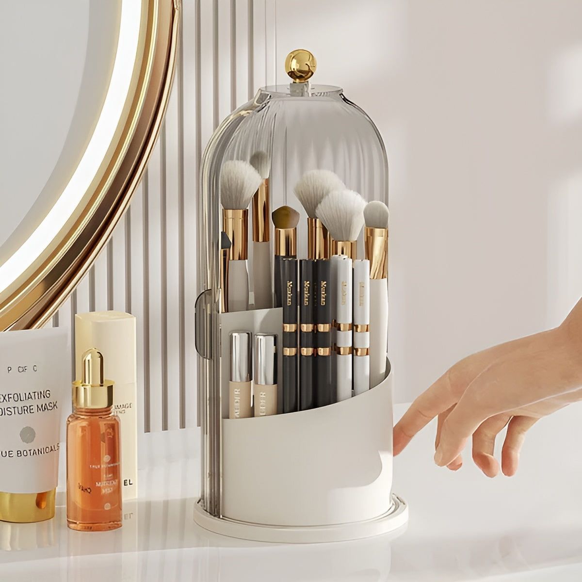 360° Drehbarer Makeup Pinsel Organizer