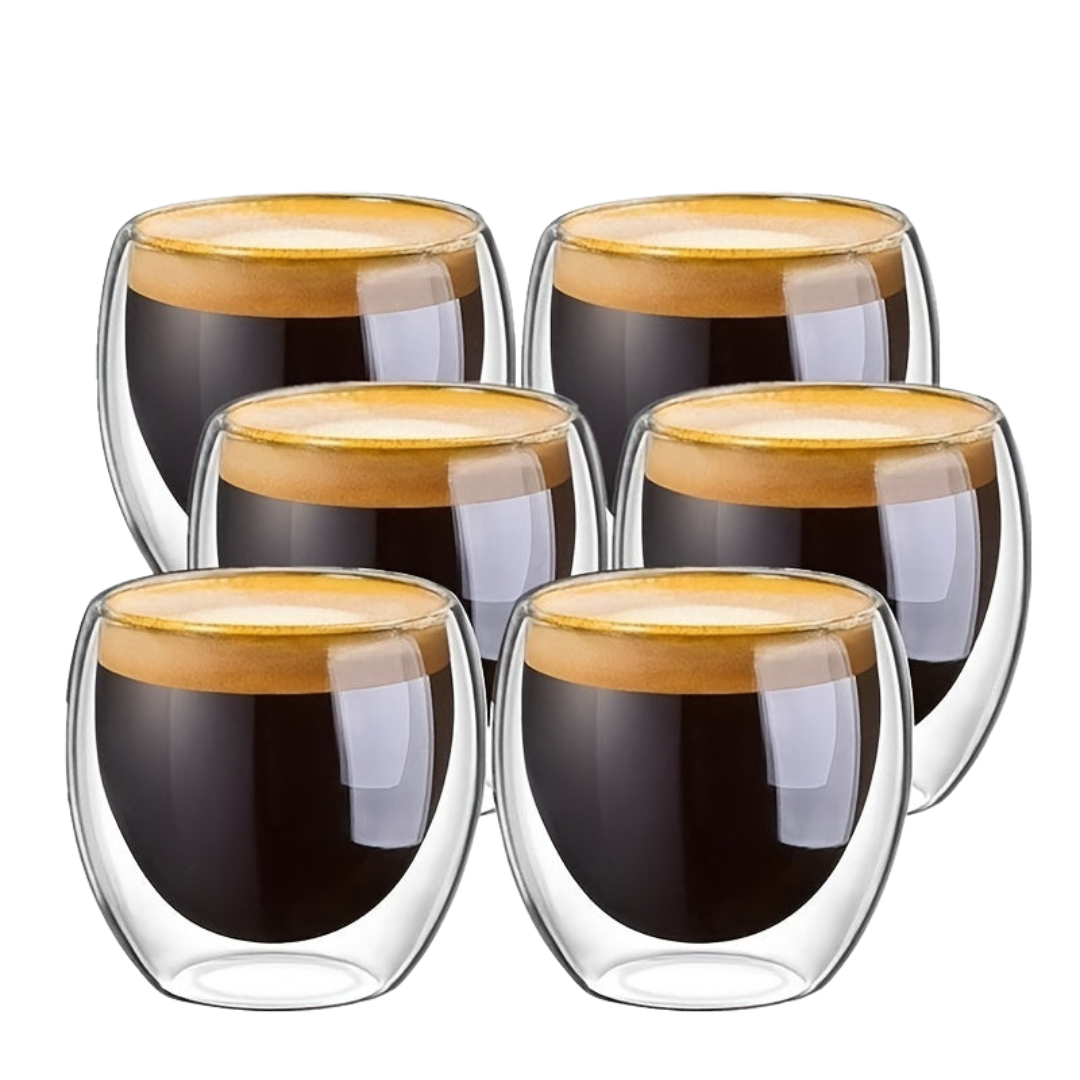 Teilige isolierte Espressotassen