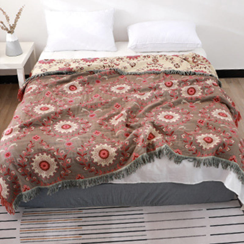 Reversible Baumwolldecke für Sofa & Bett