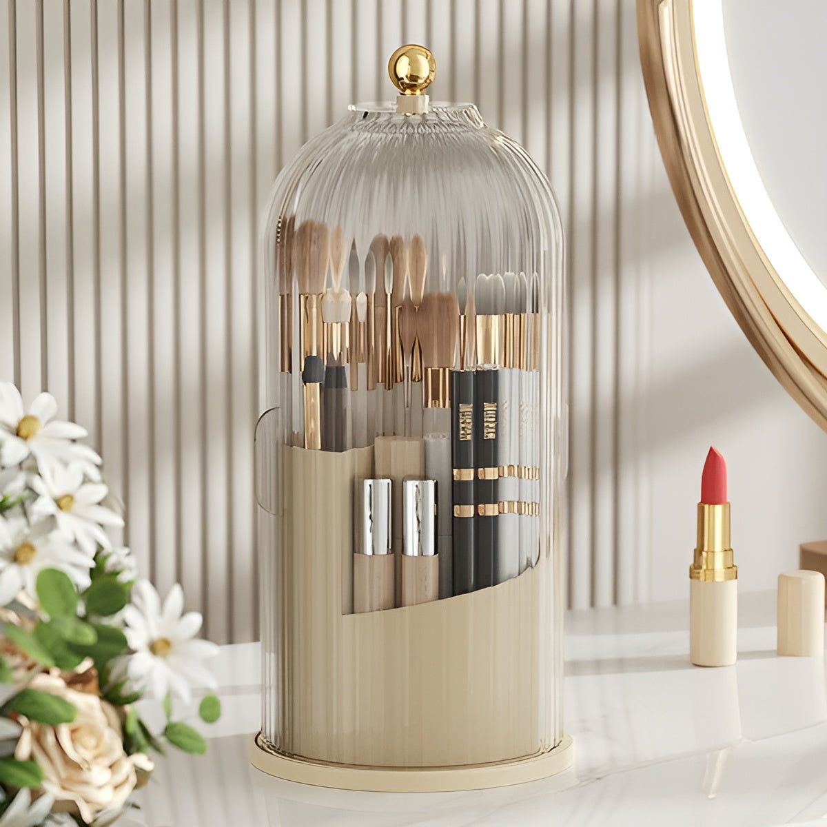 360° Drehbarer Makeup Pinsel Organizer