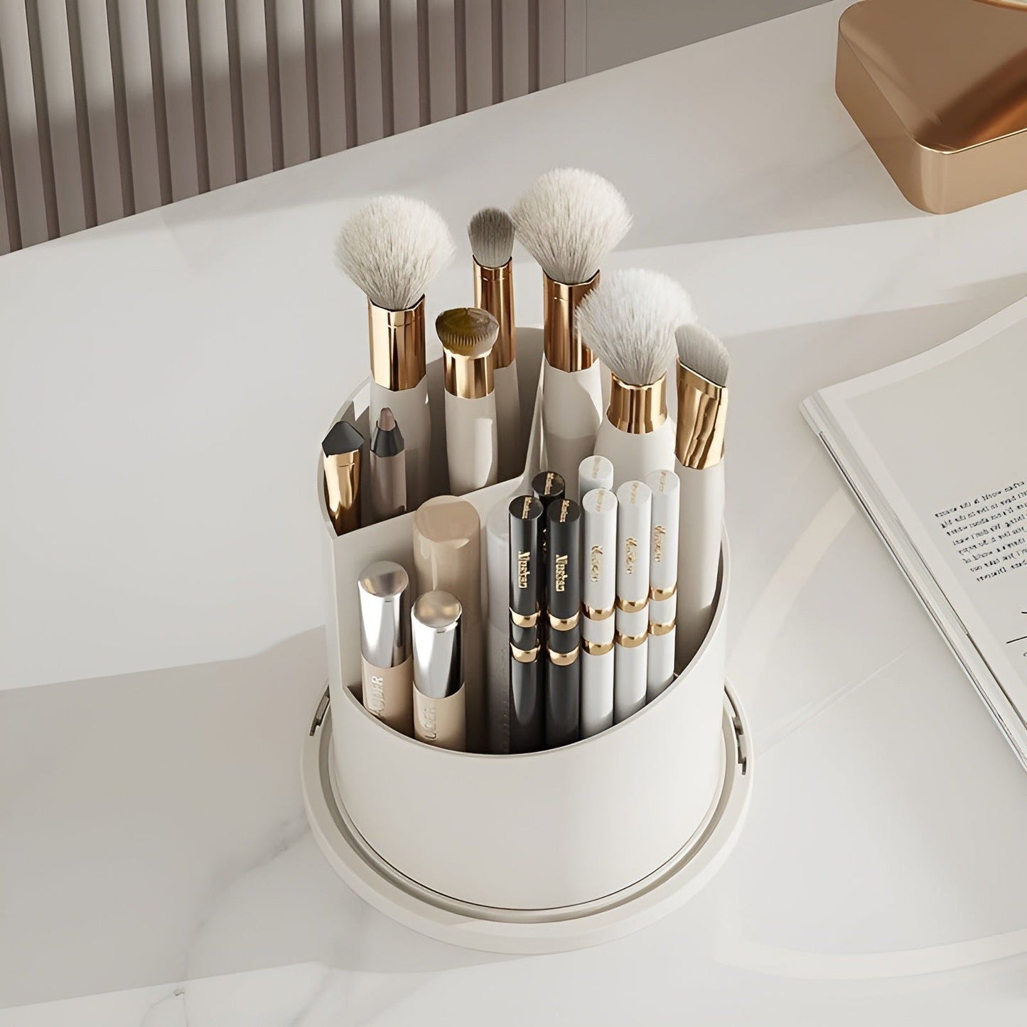 360° Drehbarer Makeup Pinsel Organizer