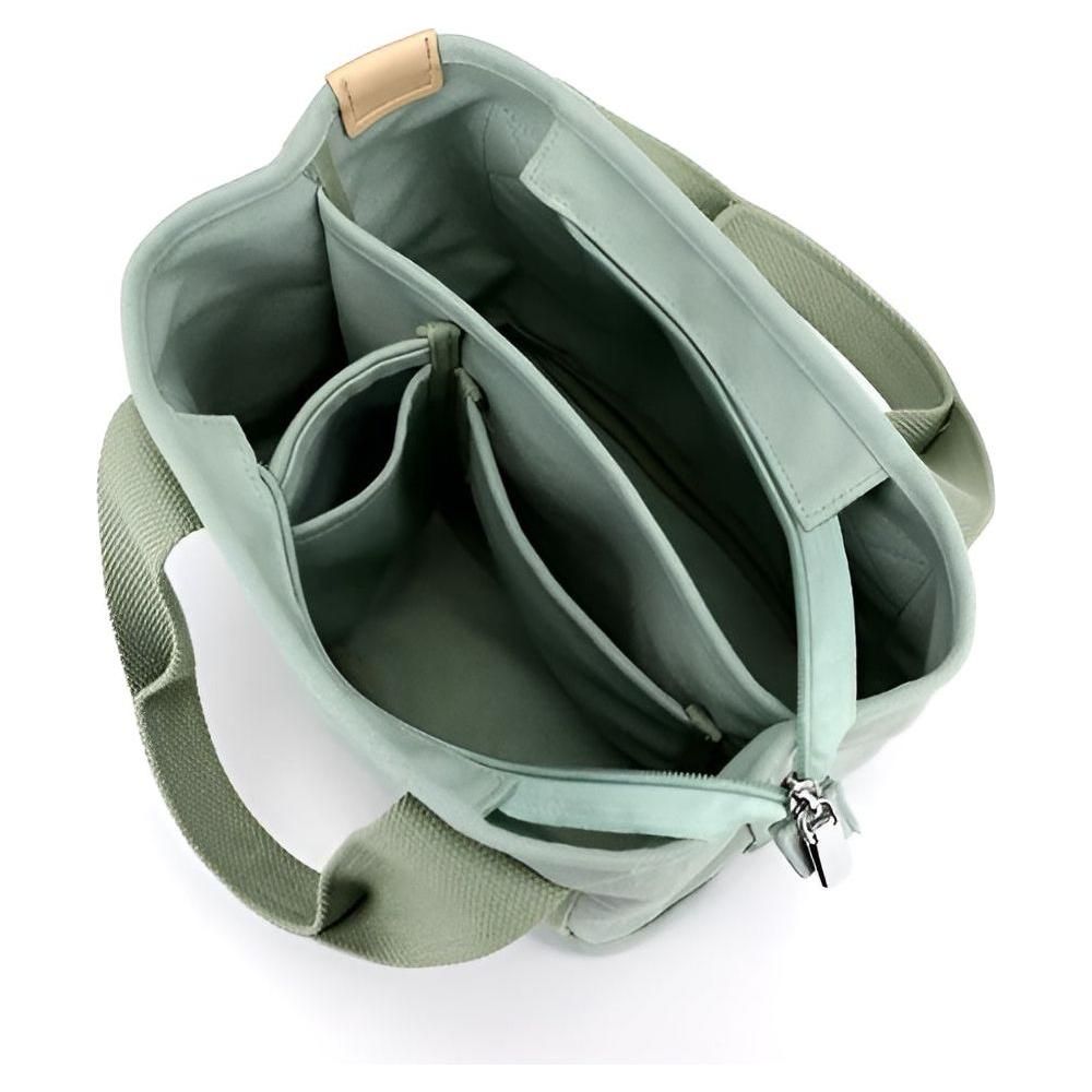 Elegante Handtasche Damen aus strapazierfähigem Canvas mit verstellbarem Schultergurt und geräumigem Hauptfach – Schwarz 3
