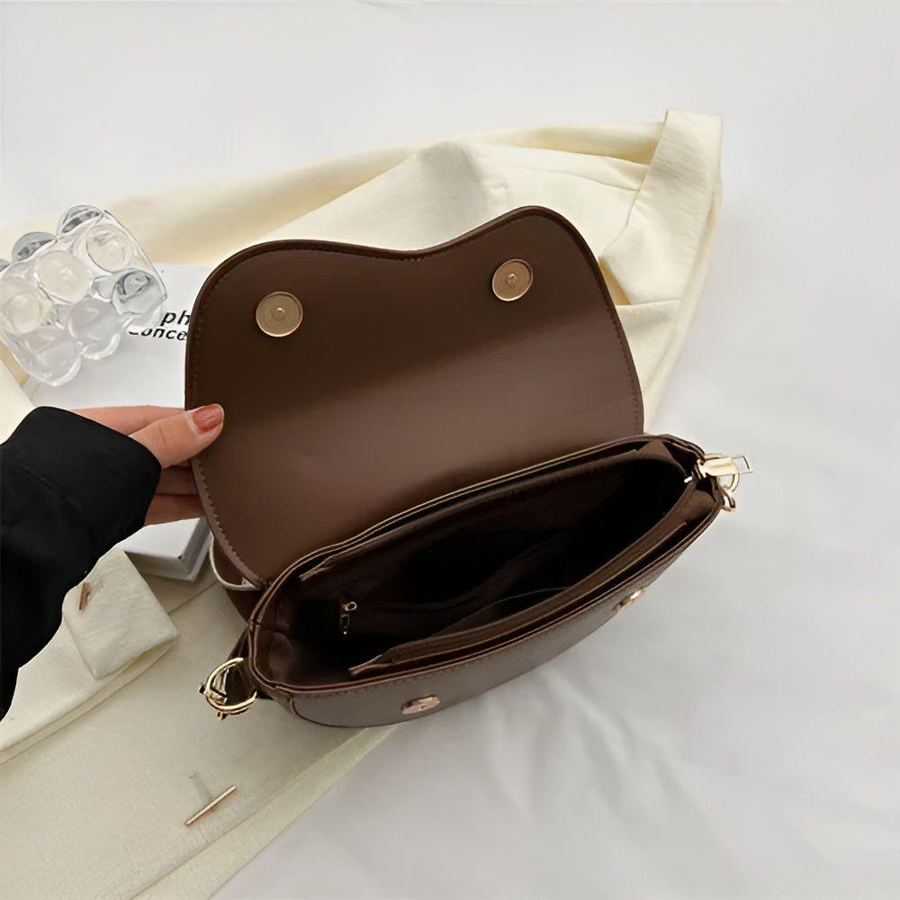Elegante PU-Leder Umhängetasche Damen mit Breitem Schulterriemen – Stylische Crossbody Bag für Alltag und besondere Anlässe 4