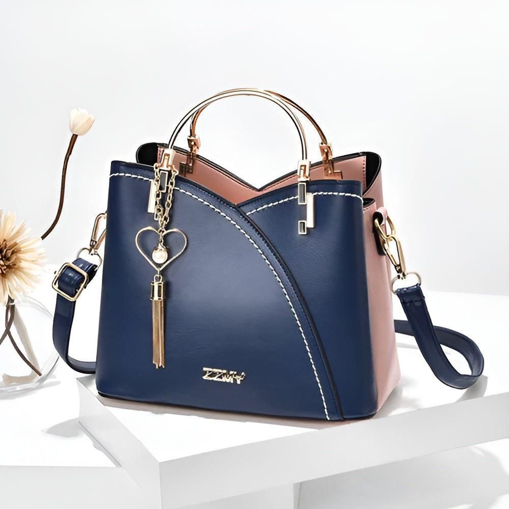 Elegante Umhängetasche Damen aus Echtleder – Verstellbarer Schultergurt, Stilvolle Crossbody Bag für Freizeit und Arbeit 2