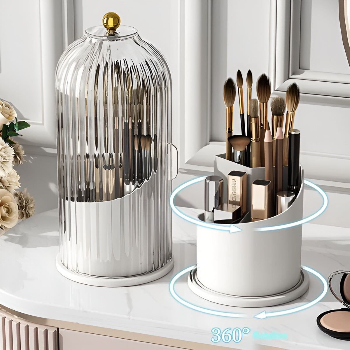 360° Drehbarer Makeup Pinsel Organizer