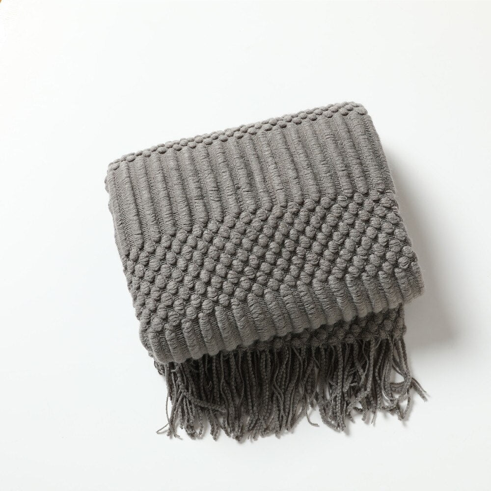 Kuschelige Strickdecke für Sofa und Bett