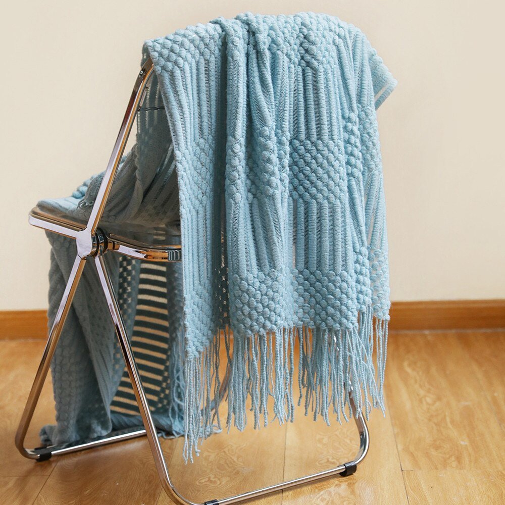Kuschelige Strickdecke für Sofa und Bett