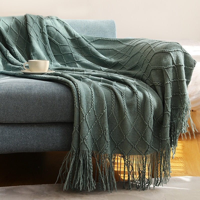 Kuschelige Strickdecke für Sofa und Bett