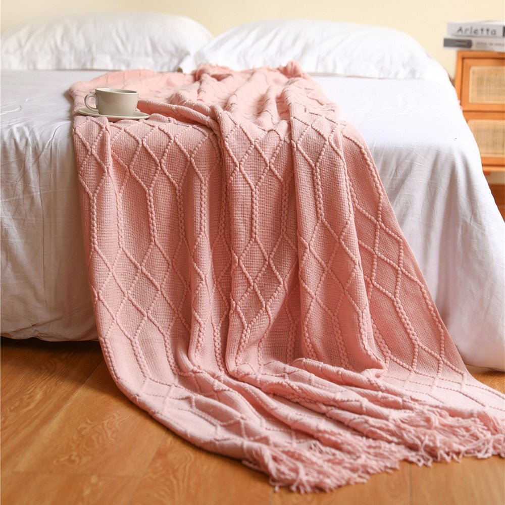 Kuschelige Strickdecke für Sofa und Bett