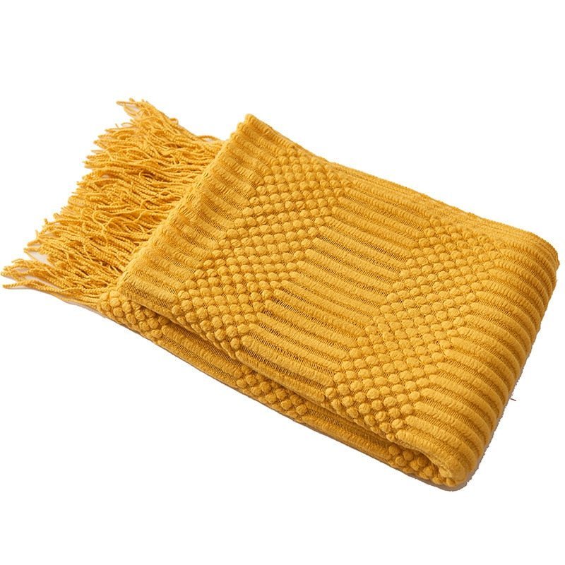Kuschelige Strickdecke für Sofa und Bett