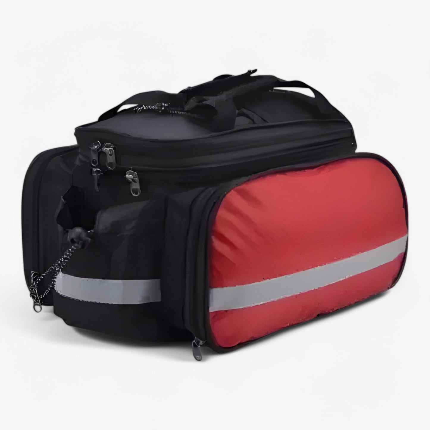 Wasserdichter Fahrradbeutel für Heckträger – Robuste doppelseitige Lagerung, 40 x 30 x 15 cm, Schwarz, Wasserabweisendes Polyester-3