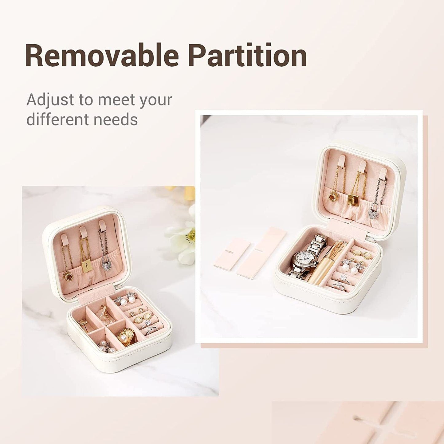 Tragbare Schmuckbox aus Leder