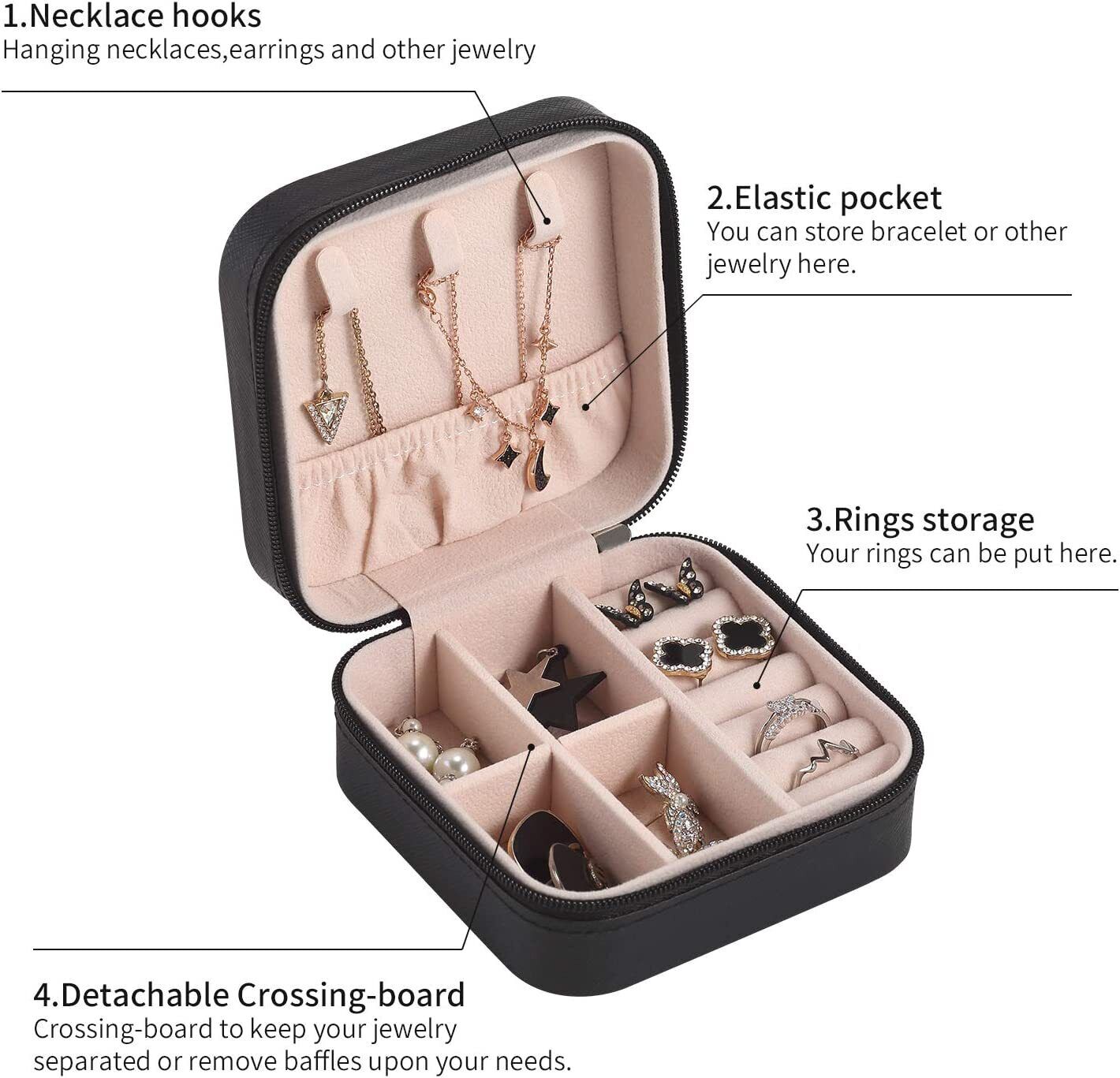 Tragbare Schmuckbox aus Leder