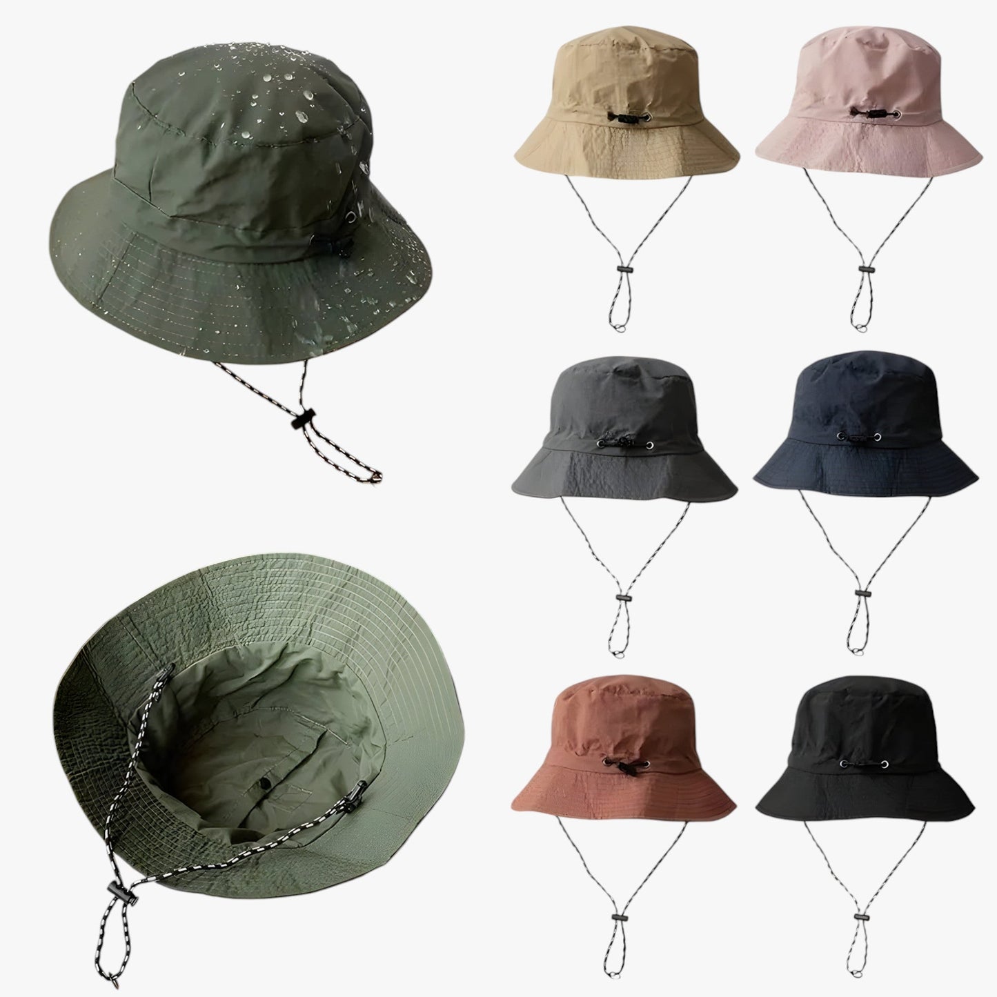 Wasserdichter Sonnenhut mit UV-Schutz für Damen – Verstellbarer Sommerhut für Outdoor-Aktivitäten, Atmungsaktiv und Leicht-5