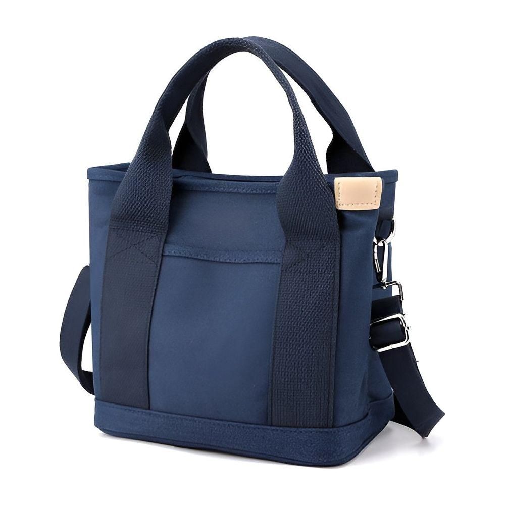 Variant image for Elegante Handtasche Damen aus strapazierfähigem Canvas mit verstellbarem Schultergurt und geräumigem Hauptfach – Schwarz-4