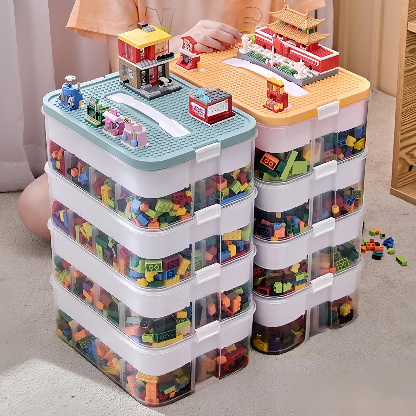Stapelbare Organizer für Spielzeug und Kleinigkeiten