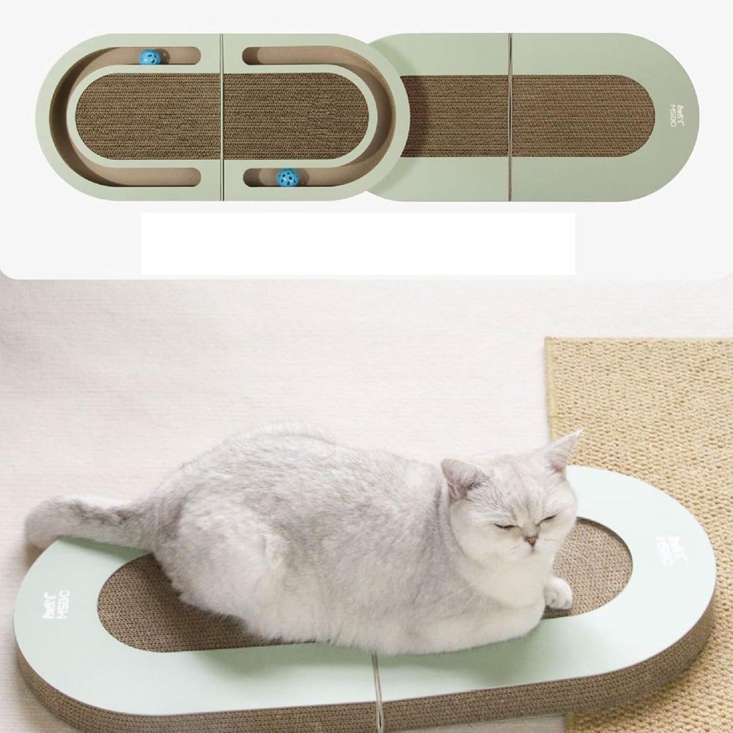 Karton Katzen Kratz und Spielbett