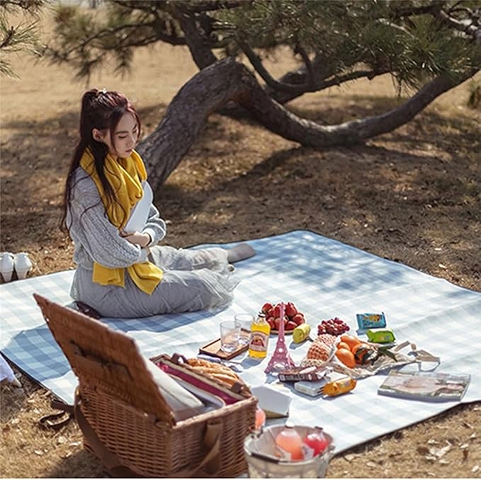 Wasserdichte Picknickdecke – Faltbare Campingdecke, große sandfreie Stranddecke für Outdoor-Aktivitäten, 150 x 200 cm 6