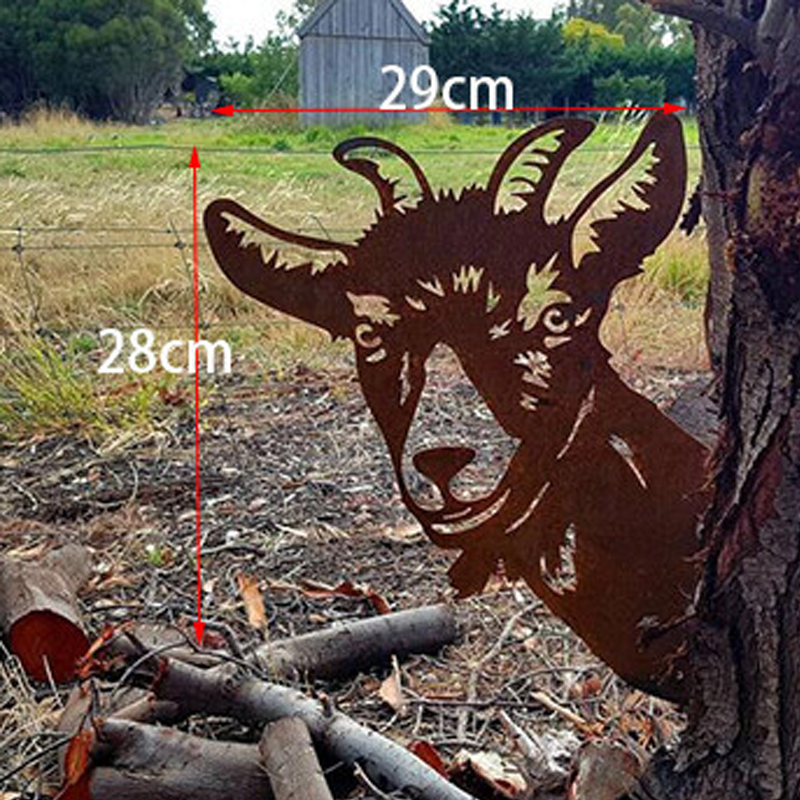 Realistische Tiergartenkunst aus Metall