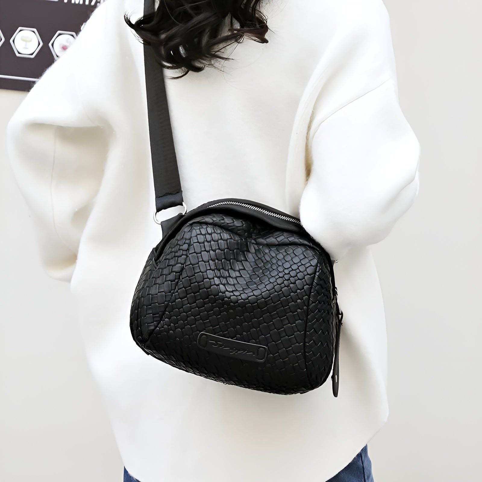 Elegante Umhängetasche Damen aus PU-Leder – Vielseitig als Crossbody Bag und Handtasche in Schwarz und Braun 5