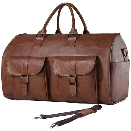 Faltfreie Reisetasche aus PU-Leder für Damen – Großes Cabrio-Design mit verstellbarem Riemen und mehreren Fächern – Ideal für Weekender Reisen-1