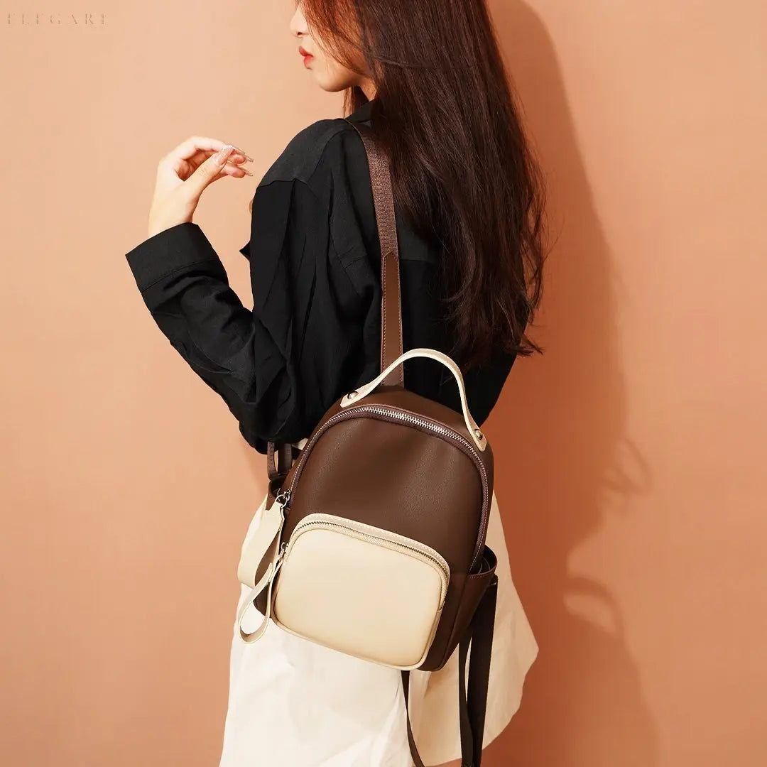 Handgefertigter Reiserucksack Damen aus Veganleder – Stilvoller und geräumiger Reise Rucksack für Alltag und Reisen 6