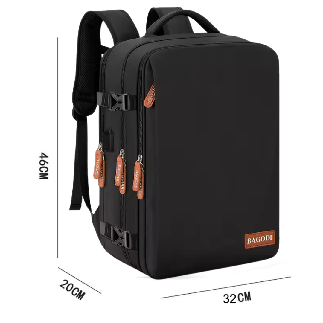 Ergonomischer Reiserucksack 46×36×20 cm – wasserabweisend, leicht & robust, mit Laptopfach – ideal für Business & Reisen