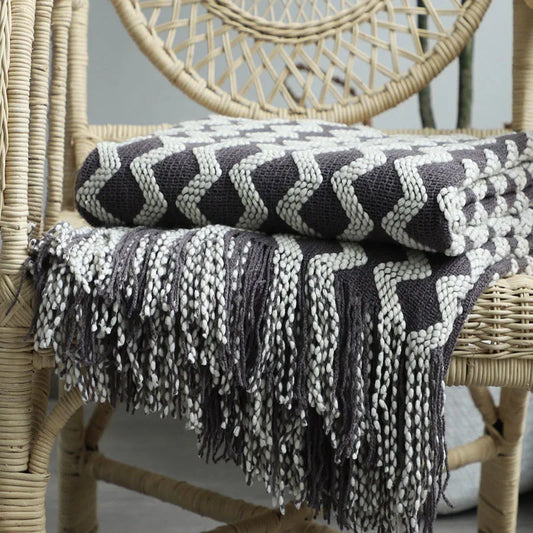 Nordische Strickdecke