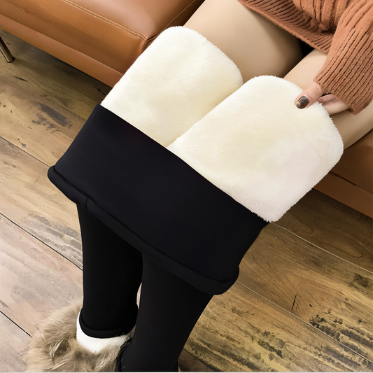 Hohe Taille Fleece-Leggings mit maximalem Komfort