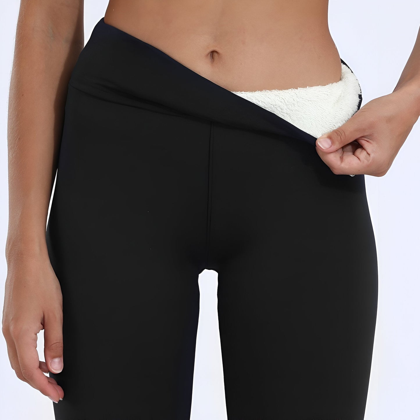 Hohe Taille Fleece-Leggings mit maximalem Komfort