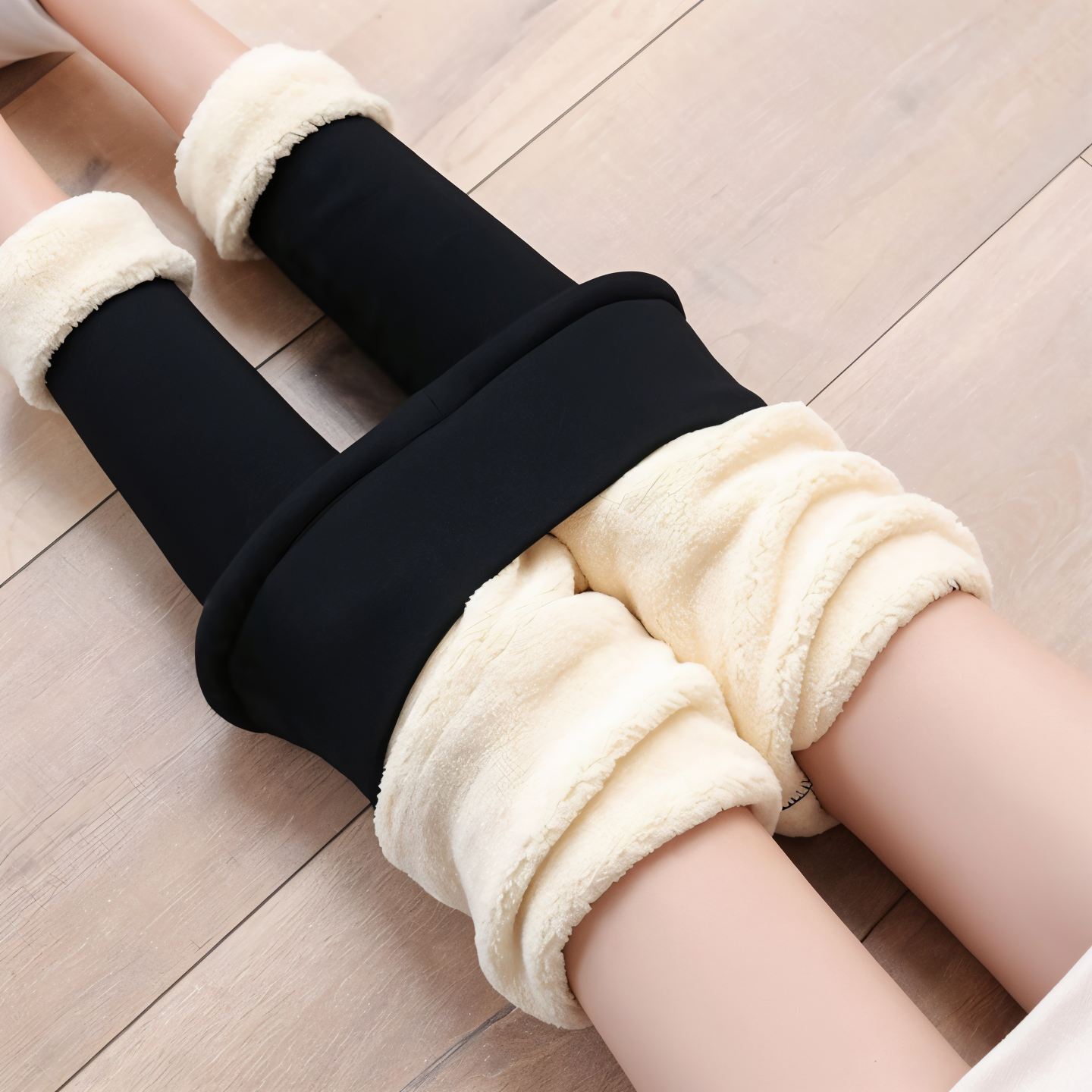 Hohe Taille Fleece-Leggings mit maximalem Komfort