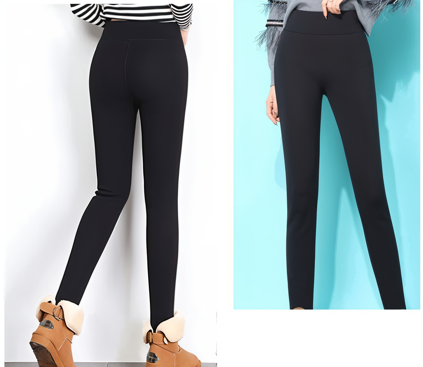 Hohe Taille Fleece-Leggings mit maximalem Komfort