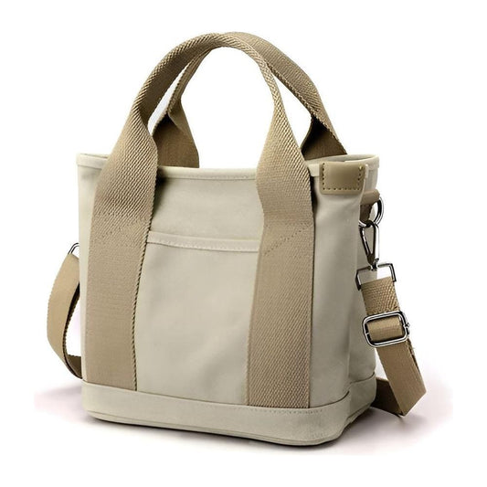 Elegante Handtasche Damen aus strapazierfähigem Canvas mit verstellbarem Schultergurt und geräumigem Hauptfach – Schwarz 1