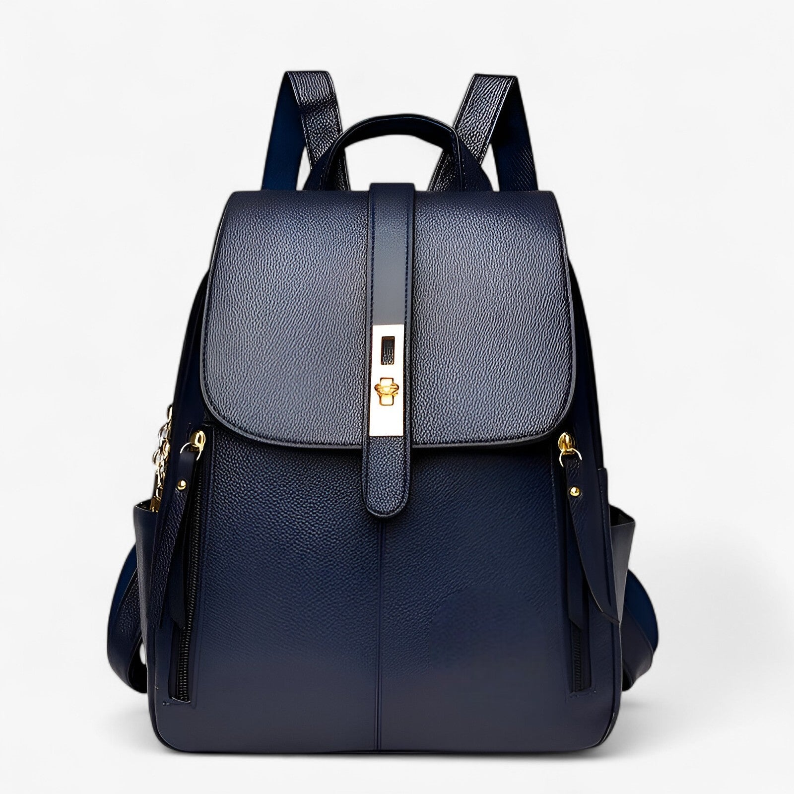 Eleganter Lederrucksack für Damen – Modern und Geräumig, Ideal für Alltag und Reisen, Verstellbare Schultergurte, Schwarz/Braun 2