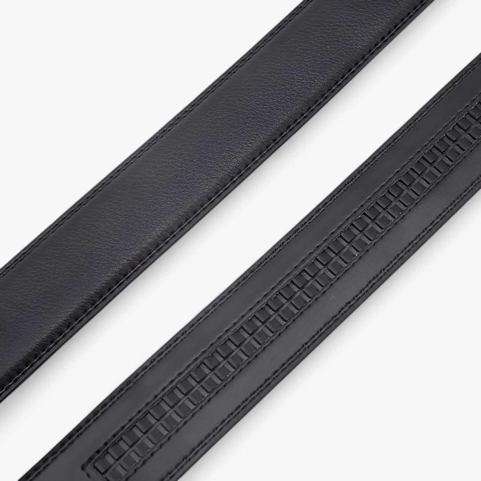 Eleganter Herrengürtel aus echtem Leder mit Automatischer Schleife – Schwarz, 3,5 cm Breit, Ideal für Business und Freizeit-6