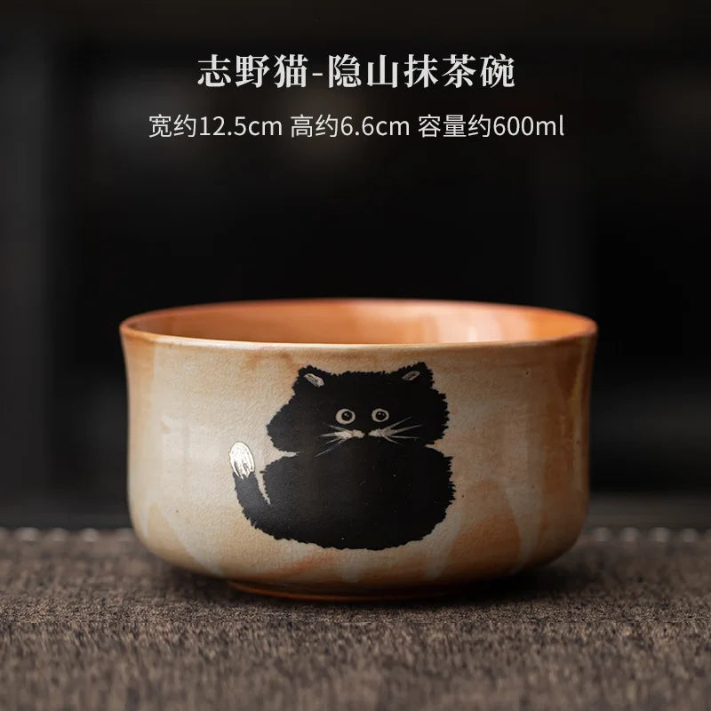 Variant image for Matcha Set mit Katzen-Design – 4-teiliges Matcha Tee Set mit Bambus-Schneebesen und Keramikschale, ideal zum Matcha Set kaufen-3