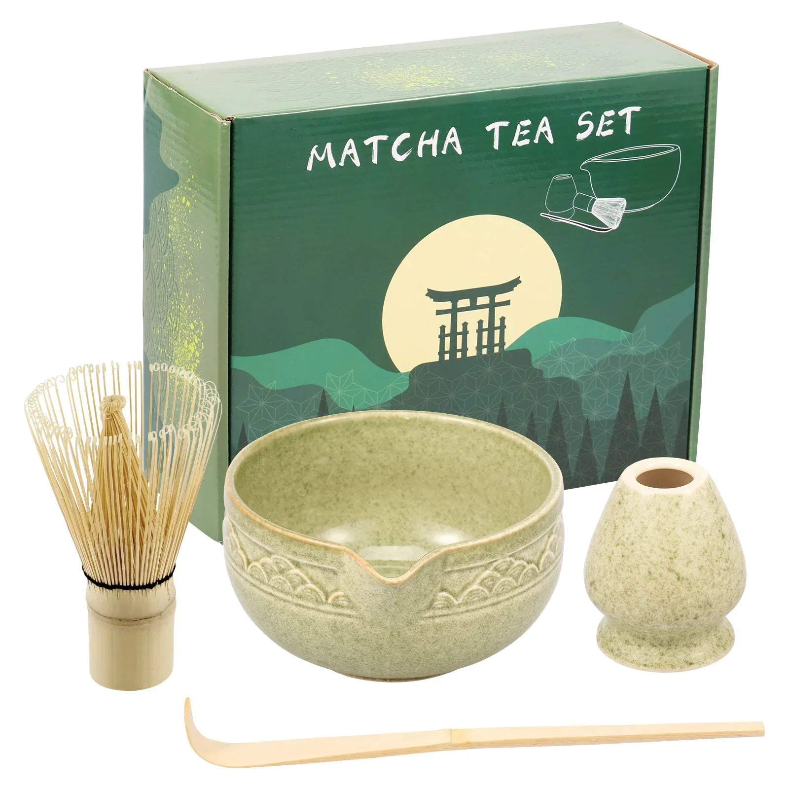 Variant image for 5-teiliges Matcha Set mit Keramikschale, Bambus-Schneebesen und Zubehör – Ideal für Matcha Tee Zubereitung-2