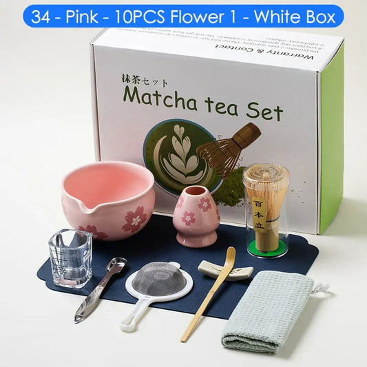 10-teiliges Japanisches Matcha Tee Set – Bambus und Keramik, Ideal als Tee Geschenkset für Teeliebhaber 1