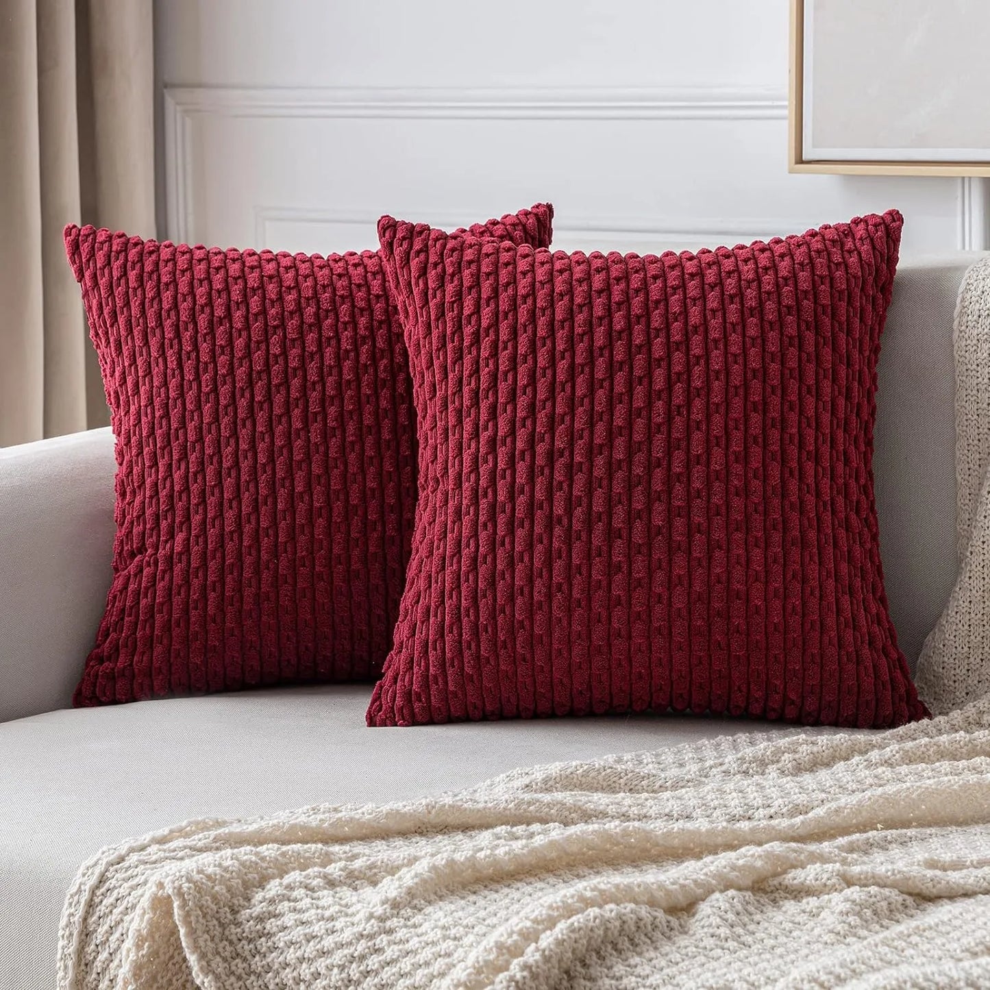 Cord-Kissenbezüge für Sofa und Wohnzimmer