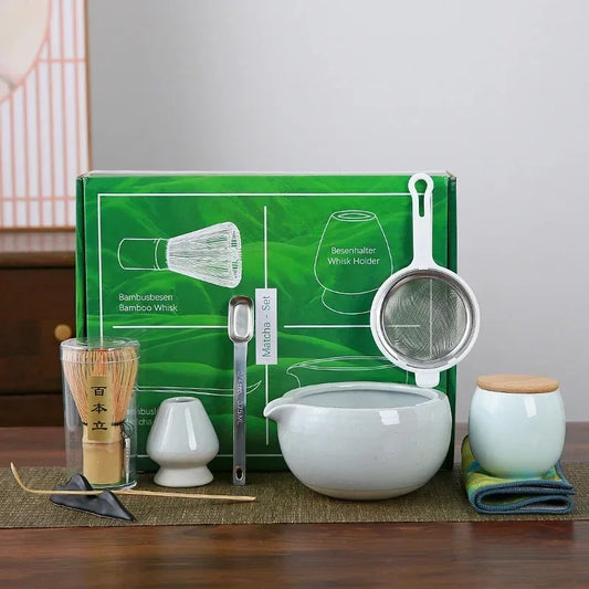 10-teiliges Matcha Set aus Bambus, Keramik und Edelstahl – Perfektes Matcha Tee Set für Anfänger und Tee-Enthusiasten 1