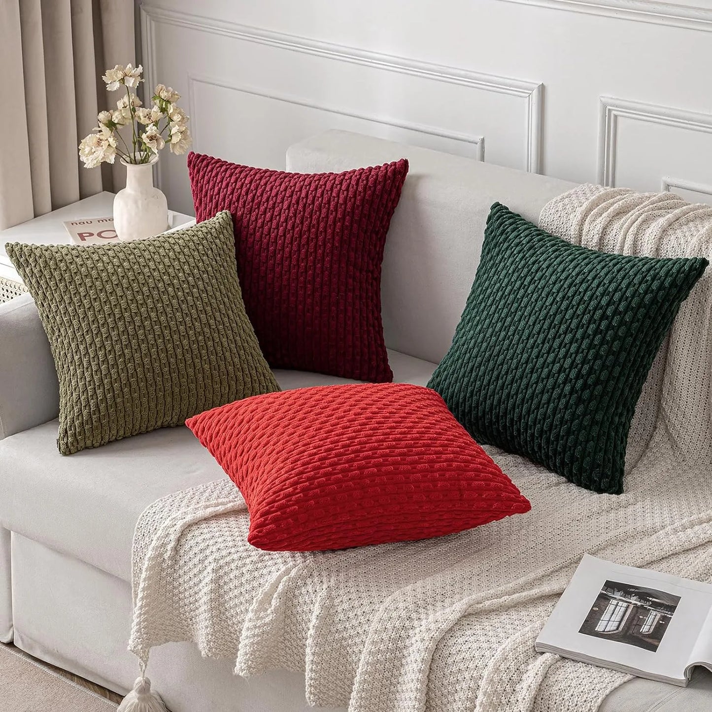 Cord-Kissenbezüge für Sofa und Wohnzimmer